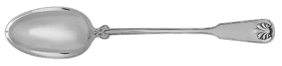 Shell & Thread (Sterling, 1905, No Monograms) Gravy Dressing Spoon Solid with Button Large by Tiffany & CO SILVER-1