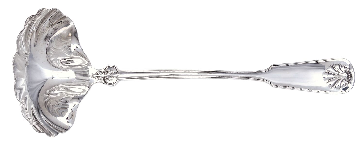 Shell & Thread (Sterling, 1905, No Monograms) Oyster Ladle with Hemispherical Bowl by Tiffany & CO SILVER-1