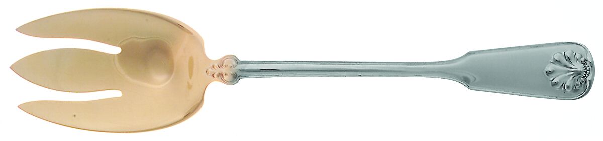 Shell & Thread (Sterling, 1905, No Monograms) Solid Salad Serving Fork by Tiffany & CO SILVER-1