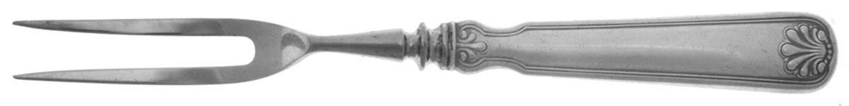 Shell & Thread (Sterling, 1905, No Monograms) Small Steak Carving Fork with Stainless Prongs by Tiffany & CO SILVER-1