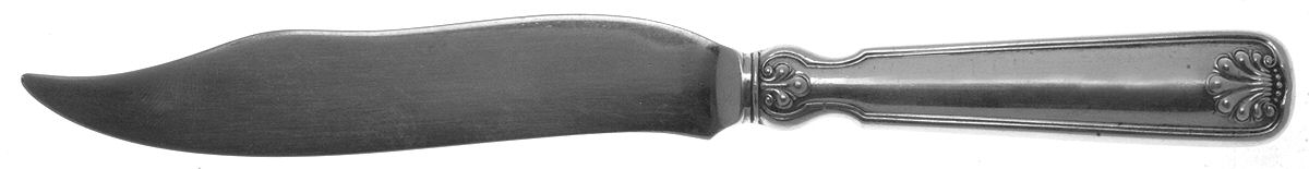 Shell & Thread (Sterling, 1905, No Monograms) Individual Hollow Handle Fish Knife-Sterling Blade by Tiffany & CO SILVER-1
