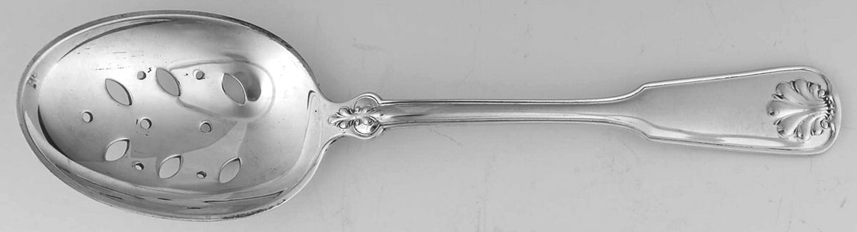 Shell & Thread (Sterling, 1905, No Monograms) Pierced Vegetable Serving Spoon by Tiffany & CO SILVER-1