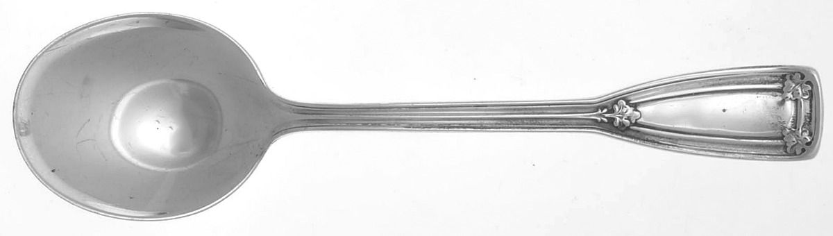 St. Dunstan (Sterling, 1909, No Monograms) Round Bowl Soup Spoon (Cream Soup) by Tiffany & CO SILVER-1