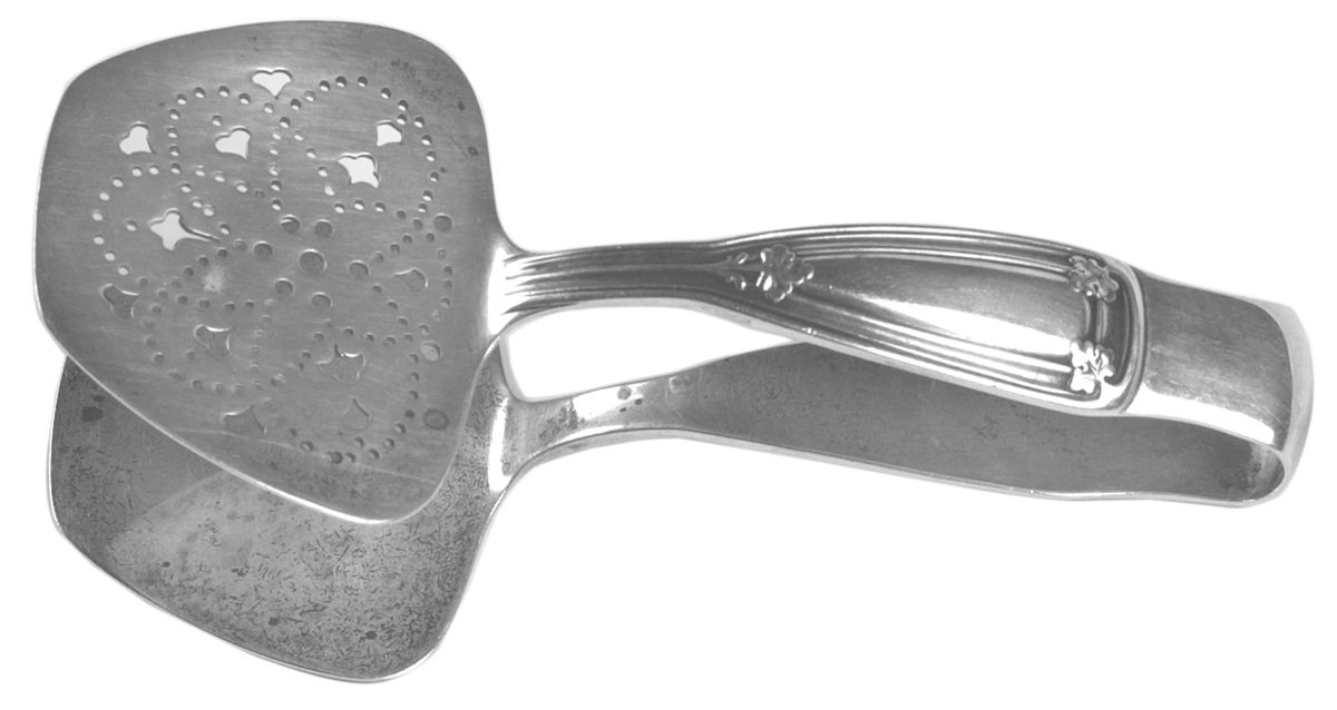 St. Dunstan (Sterling, 1909, No Monograms) Small Solid Sandwich Tongs by Tiffany & CO SILVER-1