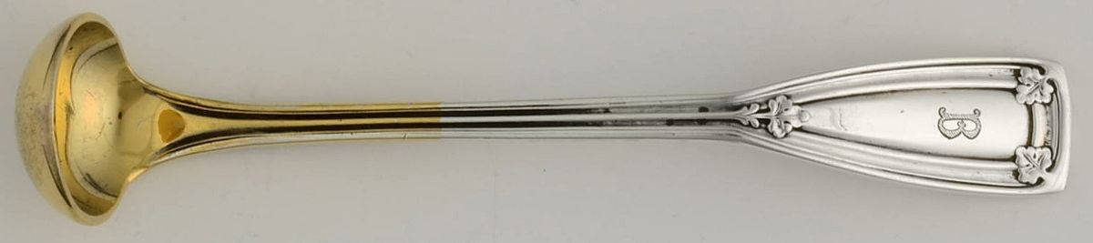 St. Dunstan (Sterling, 1909, No Monograms) Mustard Spoon by Tiffany & CO SILVER-1
