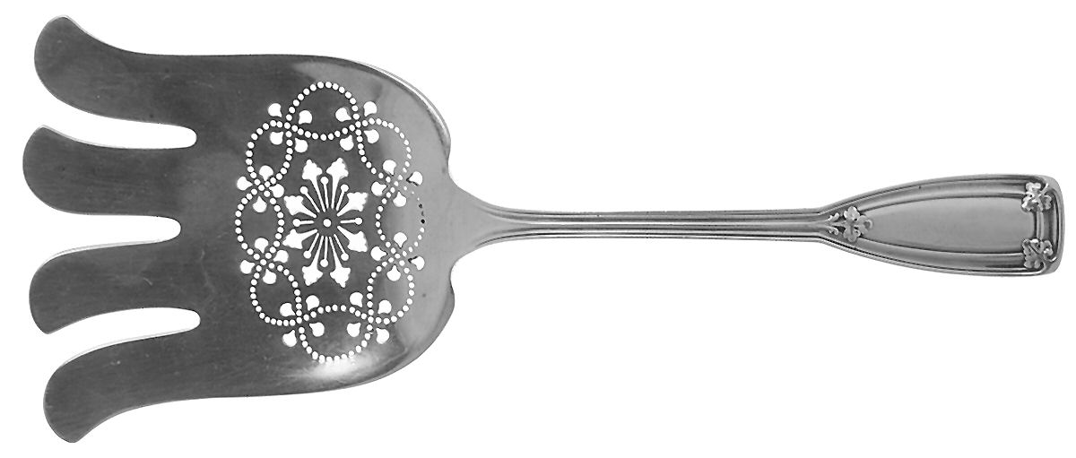 St. Dunstan (Sterling, 1909, No Monograms) Large Solid Asparagus Serving Fork by Tiffany & CO SILVER-1