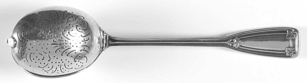 St. Dunstan (Sterling, 1909, No Monograms) Solid Individual Tea Ball Spoon by Tiffany & CO SILVER-1
