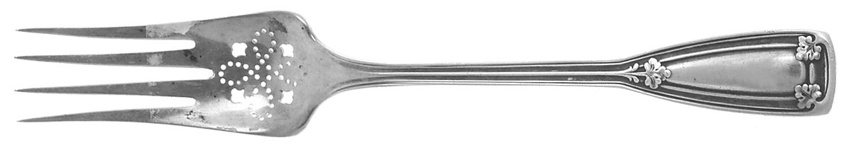 St. Dunstan (Sterling, 1909, No Monograms) Medium Solid Cold Meat Serving Fork by Tiffany & CO SILVER-1