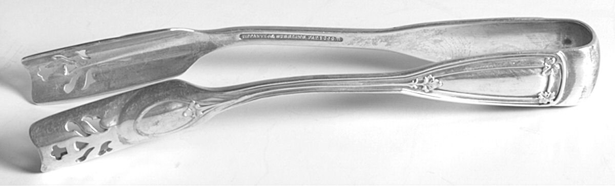 St. Dunstan (Sterling, 1909, No Monograms) Solid Individual Asparagus Tongs by Tiffany & CO SILVER-1