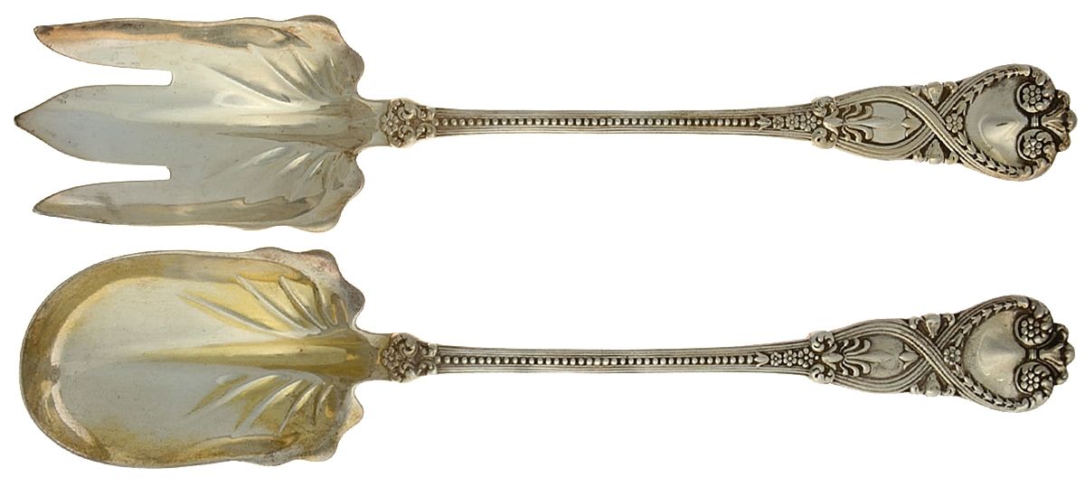 St. James (Sterling, 1898, No Monograms) (2 Pc) Solid Salad Set by Tiffany & CO SILVER-1