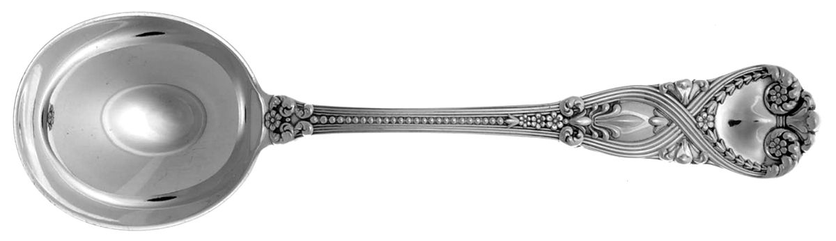 St. James (Sterling, 1898, No Monograms) Round Bowl Soup Spoon (Cream Soup) by Tiffany & CO SILVER-1