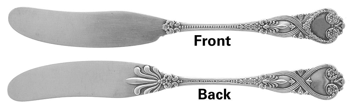 St. James (Sterling, 1898, No Monograms) Flat Handle Butter Spreader by Tiffany & CO SILVER-1