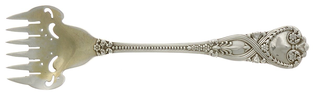 St. James (Sterling, 1898, No Monograms) Small Solid Tined Sardine Serving Fork by Tiffany & CO SILVER-1