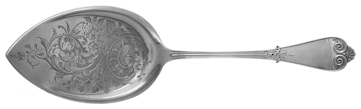Tiffany (Sterling, 1869) Large Solid Bright Cut Pie Knife by Tiffany & CO SILVER-1
