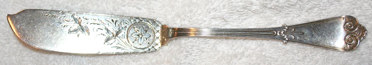 Tiffany (Sterling, 1869) Bright Cut Individual Solid Fish Knife by Tiffany & CO SILVER-1