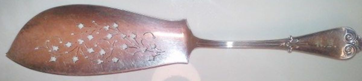 Tiffany (Sterling, 1869) Large Solid Bright Cut Fish Serving Knife by Tiffany & CO SILVER-1