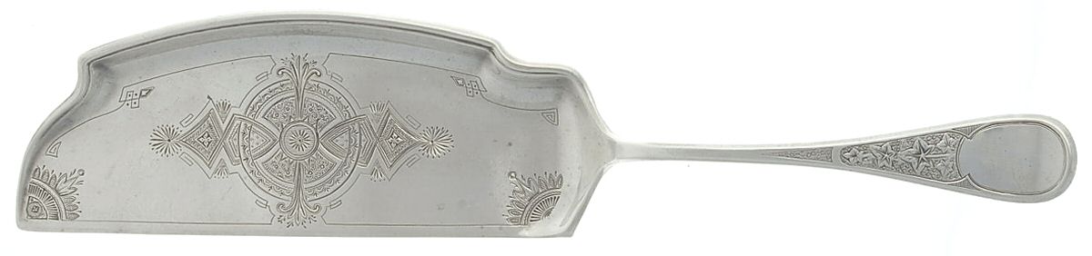 Antique Ivy (Sterling, 1870, No Monograms) Large Bright Cut Crumber Knife by Tiffany & CO SILVER-1