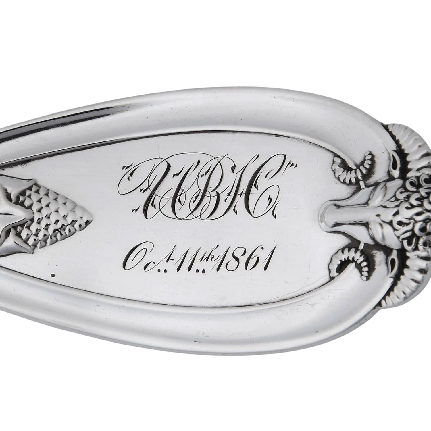 Grecian (Sterling, 1880) Bright Cut Solid Serving Berry Scoop by Tiffany & CO SILVER-4