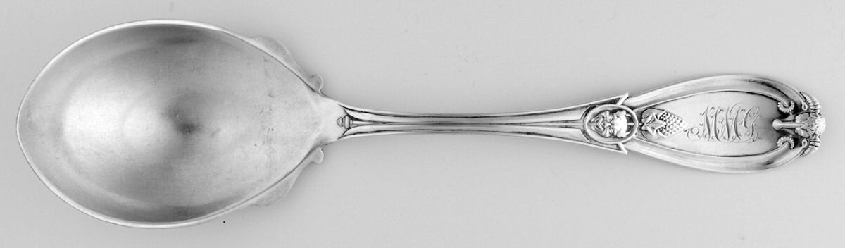 Grecian (Sterling, 1880) Large Solid Berry/Casserole Spoon by Tiffany & CO SILVER-1