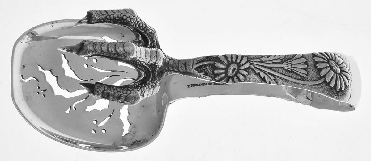 Vine-Multi Motif (Sterling, 1872) Small Ice Serving Tongs by Tiffany & CO SILVER-1