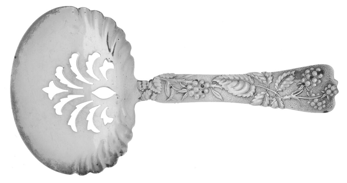 Vine-Multi Motif (Sterling, 1872) Bon Bon Spoon with Pierced, Fluted Bowl by Tiffany & CO SILVER-1