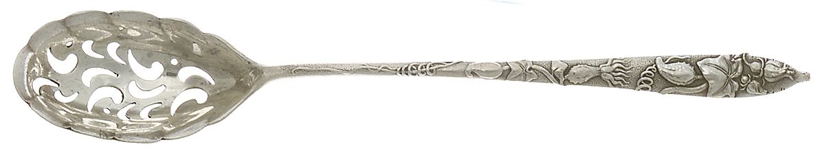 Vine-Multi Motif (Sterling, 1872) Pierced Bowl Short Handle Olive Spoon by Tiffany & CO SILVER-1