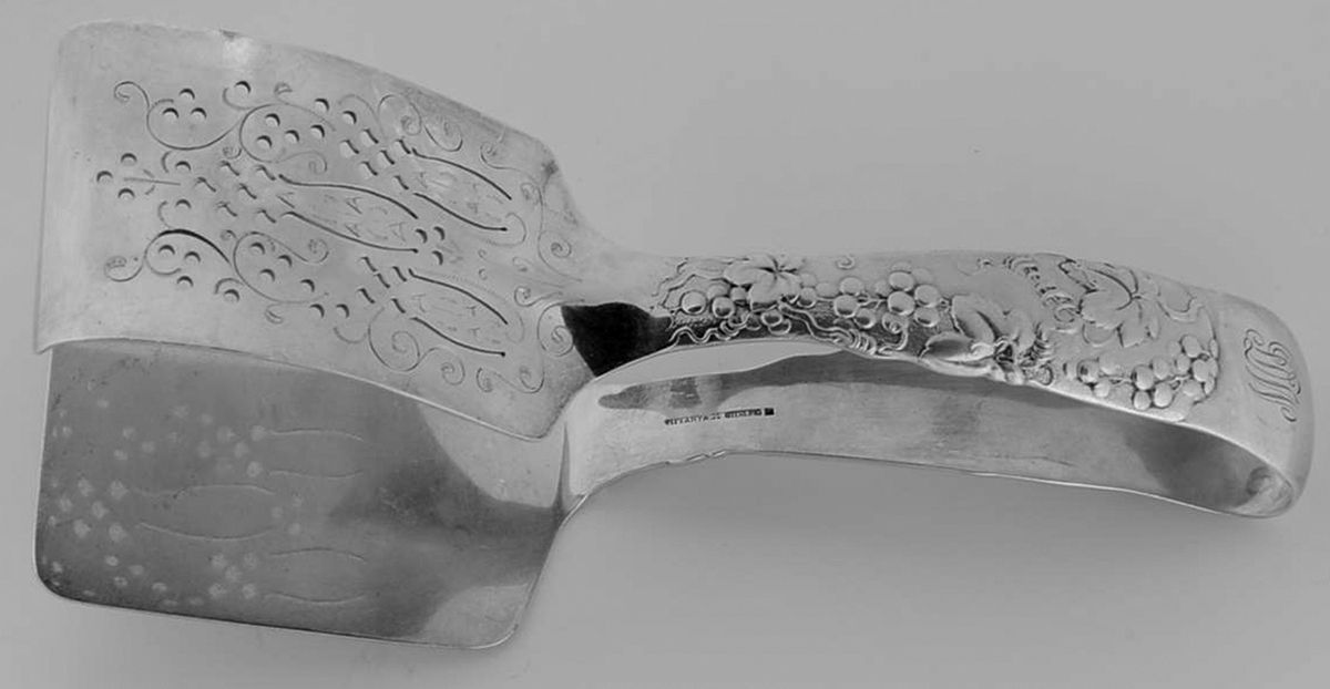 Vine-Multi Motif (Sterling, 1872) Solid Piece Aspragus Tongs by Tiffany & CO SILVER-1