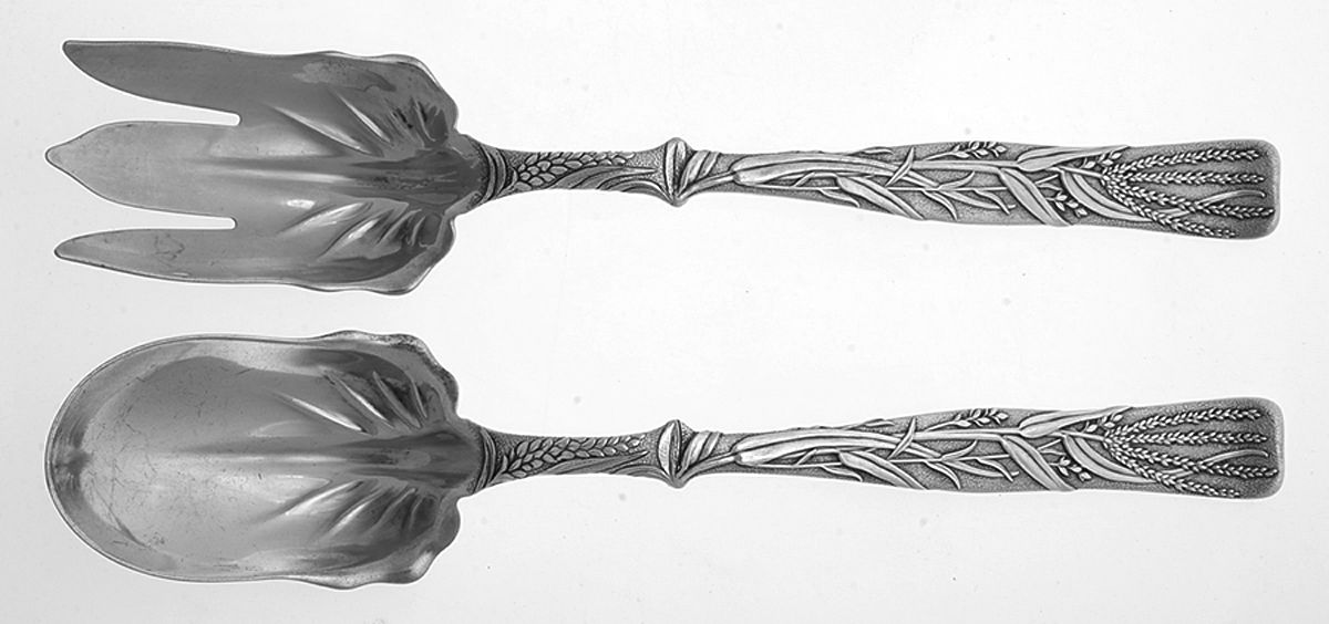 Vine-Multi Motif (Sterling, 1872) (2 Pc) Solid Salad Set by Tiffany & CO SILVER-1