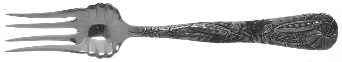 Vine-Multi Motif (Sterling, 1872) Large Solid Cold Meat Serving Fork by Tiffany & CO SILVER-1