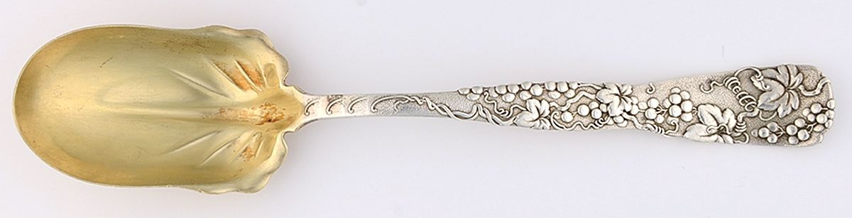 Vine-Multi Motif (Sterling, 1872) Solid Salad Serving Spoon by Tiffany & CO SILVER-1