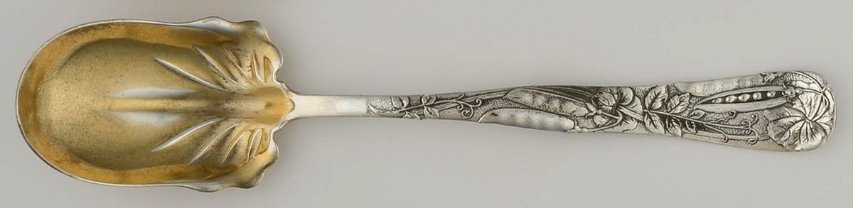 Vine-Multi Motif (Sterling, 1872) Solid Salad Serving Spoon by Tiffany & CO SILVER-1