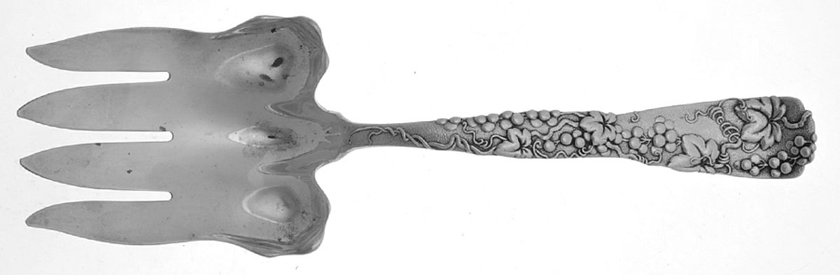 Vine-Multi Motif (Sterling, 1872) Large Solid Fish Serving Fork by Tiffany & CO SILVER-1