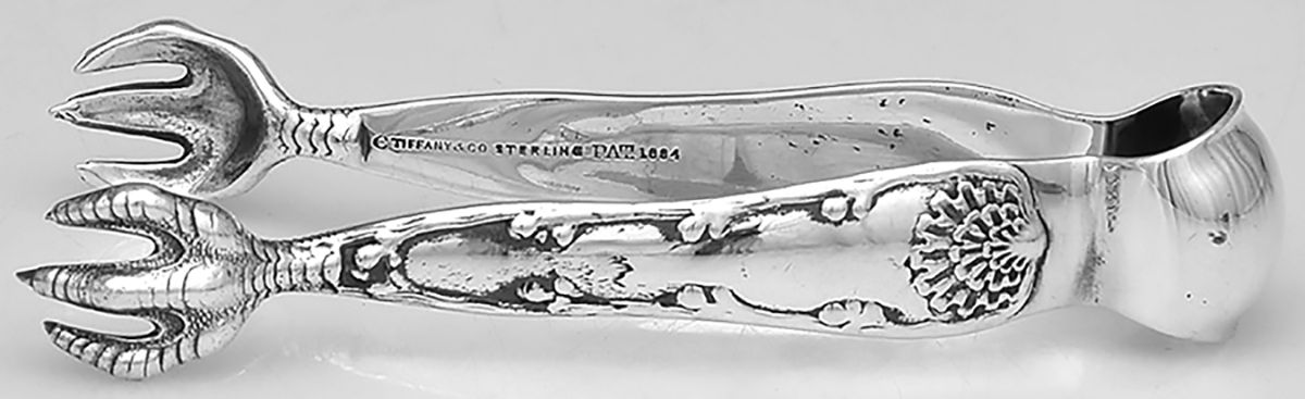 Wave Edge (Sterling, 1884) Small Solid Tete A Tete Tongs by Tiffany & CO SILVER-1