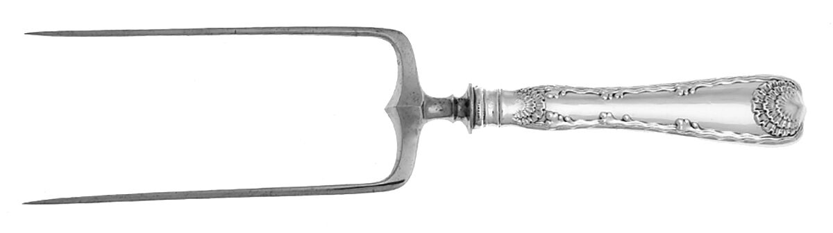 Wave Edge (Sterling, 1884) Large Joint/Roast Holder Fork by Tiffany & CO SILVER-1