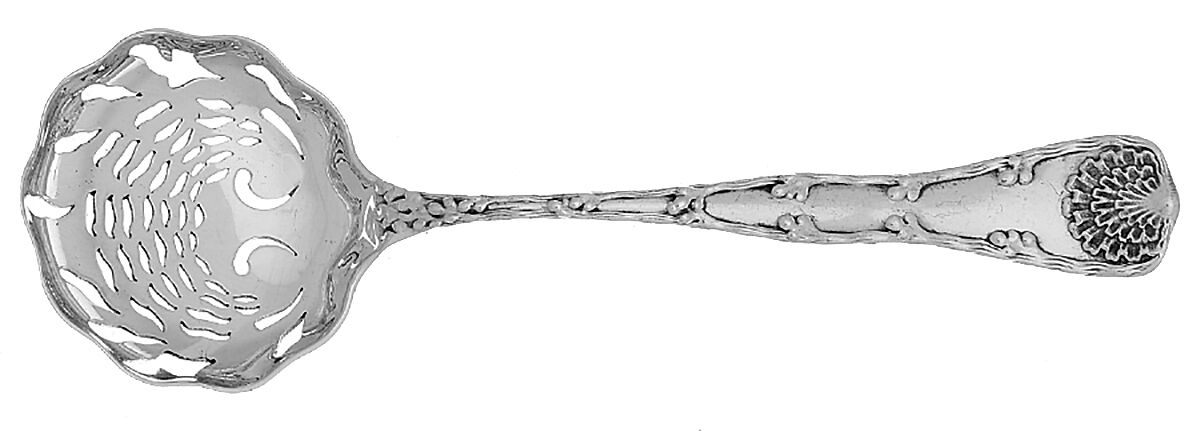 Wave Edge (Sterling, 1884) Small Pierced Nut Serving Spoon by Tiffany & CO SILVER-1
