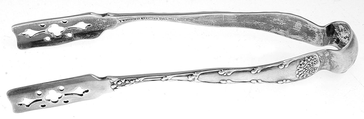 Wave Edge (Sterling, 1884) Solid Individual Asparagus Tongs by Tiffany & CO SILVER-1
