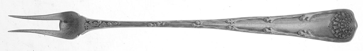Wave Edge (Sterling, 1884, Monograms) Variant Strawberry Fork by Tiffany & CO SILVER-1