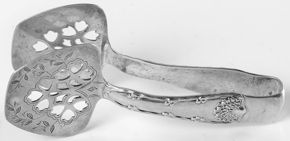 Wave Edge (Sterling, 1884) Small Solid Sandwich Tongs by Tiffany & CO SILVER-1
