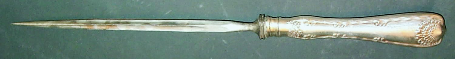 Wave Edge (Sterling, 1884) Small Steel Rod Sharpener Knife by Tiffany & CO SILVER-1