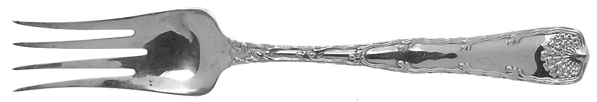 Wave Edge (Sterling, 1884) Large Solid Cold Meat Serving Fork by Tiffany & CO SILVER-1