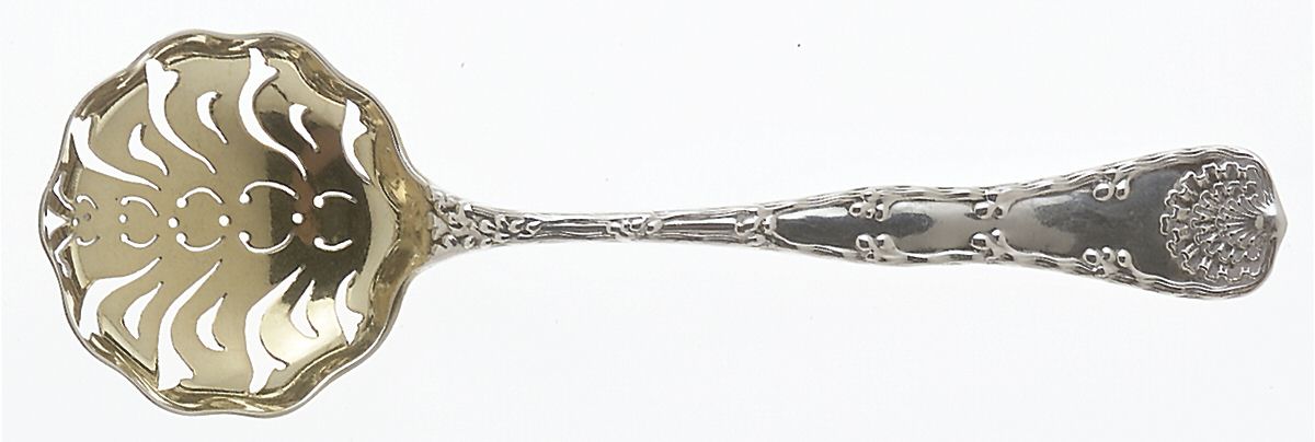 Wave Edge (Sterling, 1884) Small Pierced Nut Serving Spoon by Tiffany & CO SILVER-1