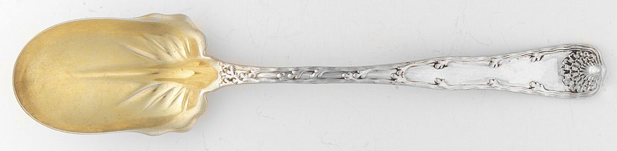 Wave Edge (Sterling, 1884) Oversize Solid Salad Serving Spoon by Tiffany & CO SILVER-1