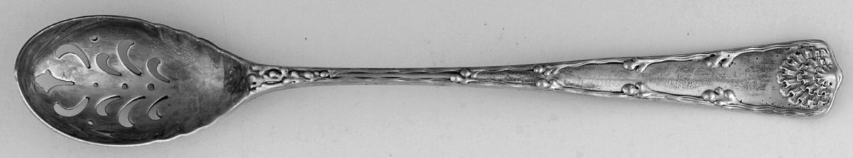 Wave Edge (Sterling, 1884) Pierced Bowl Short Handle Olive Spoon by Tiffany & CO SILVER-1
