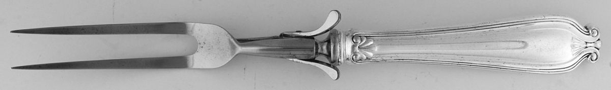 Whittier (Silverplate, 1907) Large Stainless-Prong Roast Carving Fork by Tiffany & CO SILVER-1
