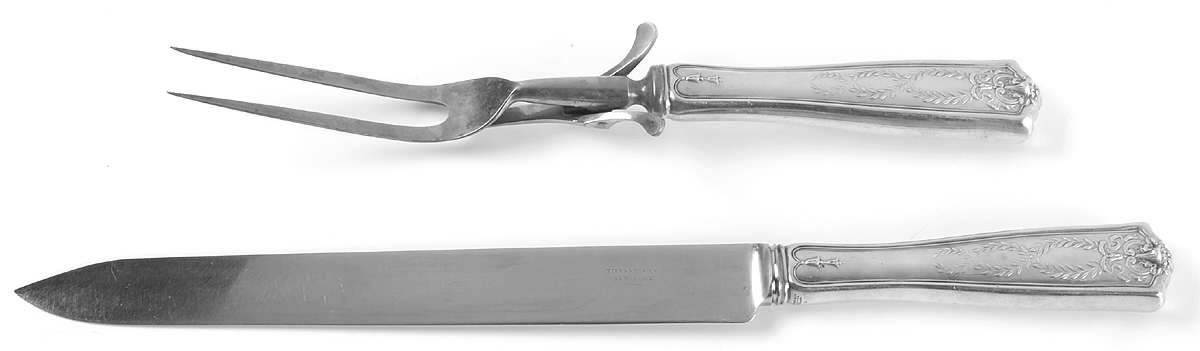 Winthrop (Sterling, 1909) Large 2-Piece Roast Carving Set w/Stainless Blade by Tiffany & CO SILVER-1