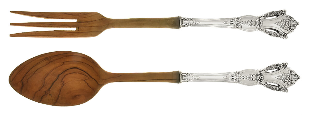 Beauvoir (Sterling, 1967) Wooden Bowl 2 Piece Salad Set by Tuttle-1