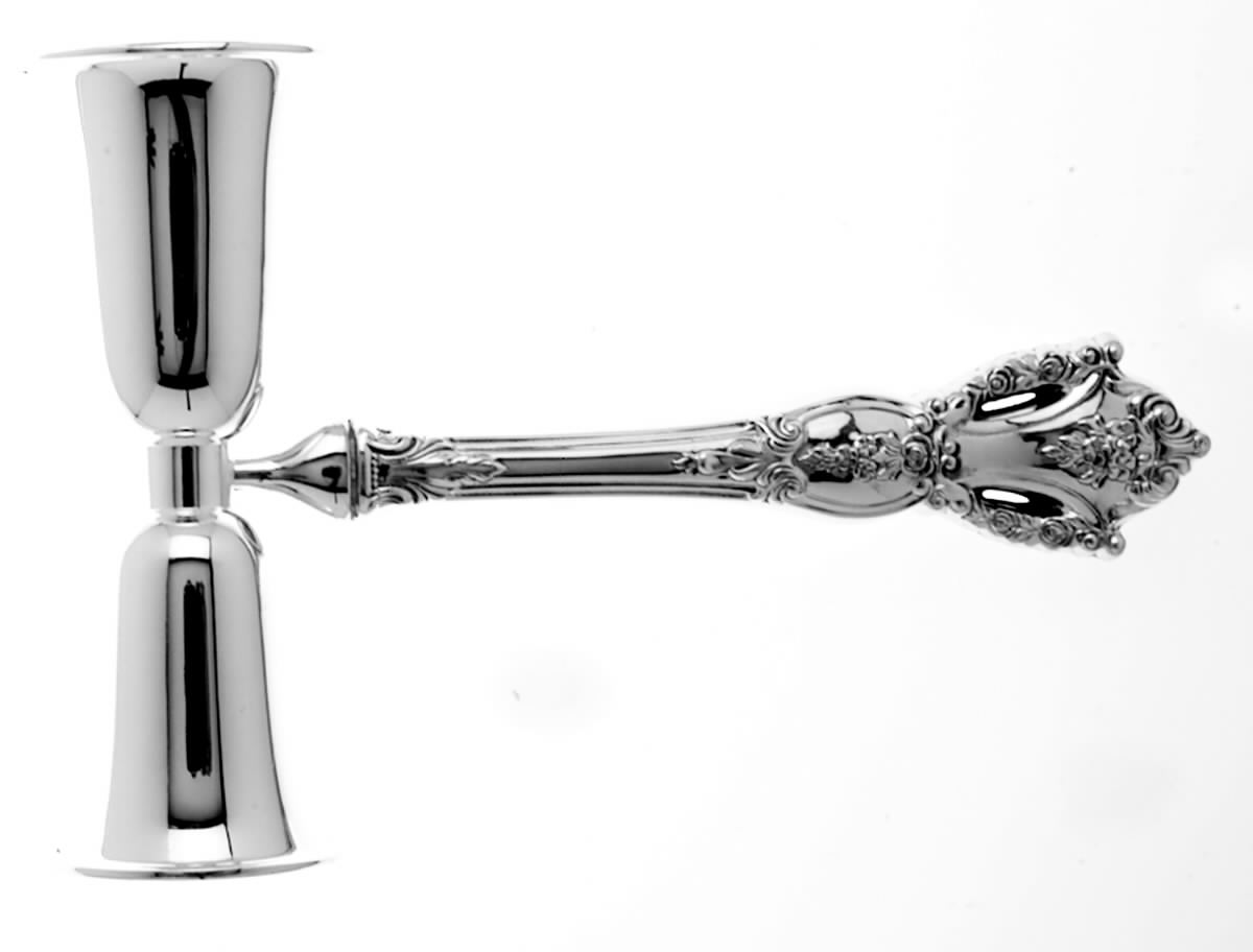 Beauvoir (Sterling, 1967) Double Jigger with Handle, Silverplate Bowls by Tuttle-1