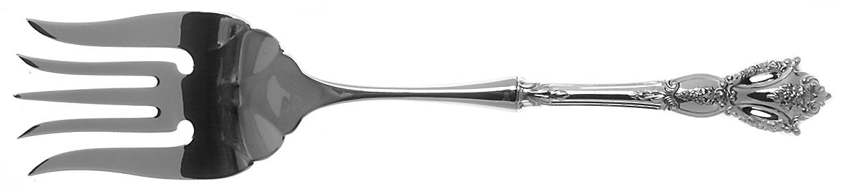Beauvoir (Sterling, 1967) Large Stainless-Tine Cold Meat Serving Fork by Tuttle-1