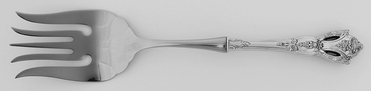 Beauvoir (Sterling, 1967) Large Stainless-Tine Cold Meat Serving Fork by Tuttle-1