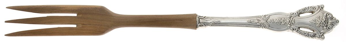 Beauvoir (Sterling, 1967) Salad Serving Fork with Wooden Prongs by Tuttle-1